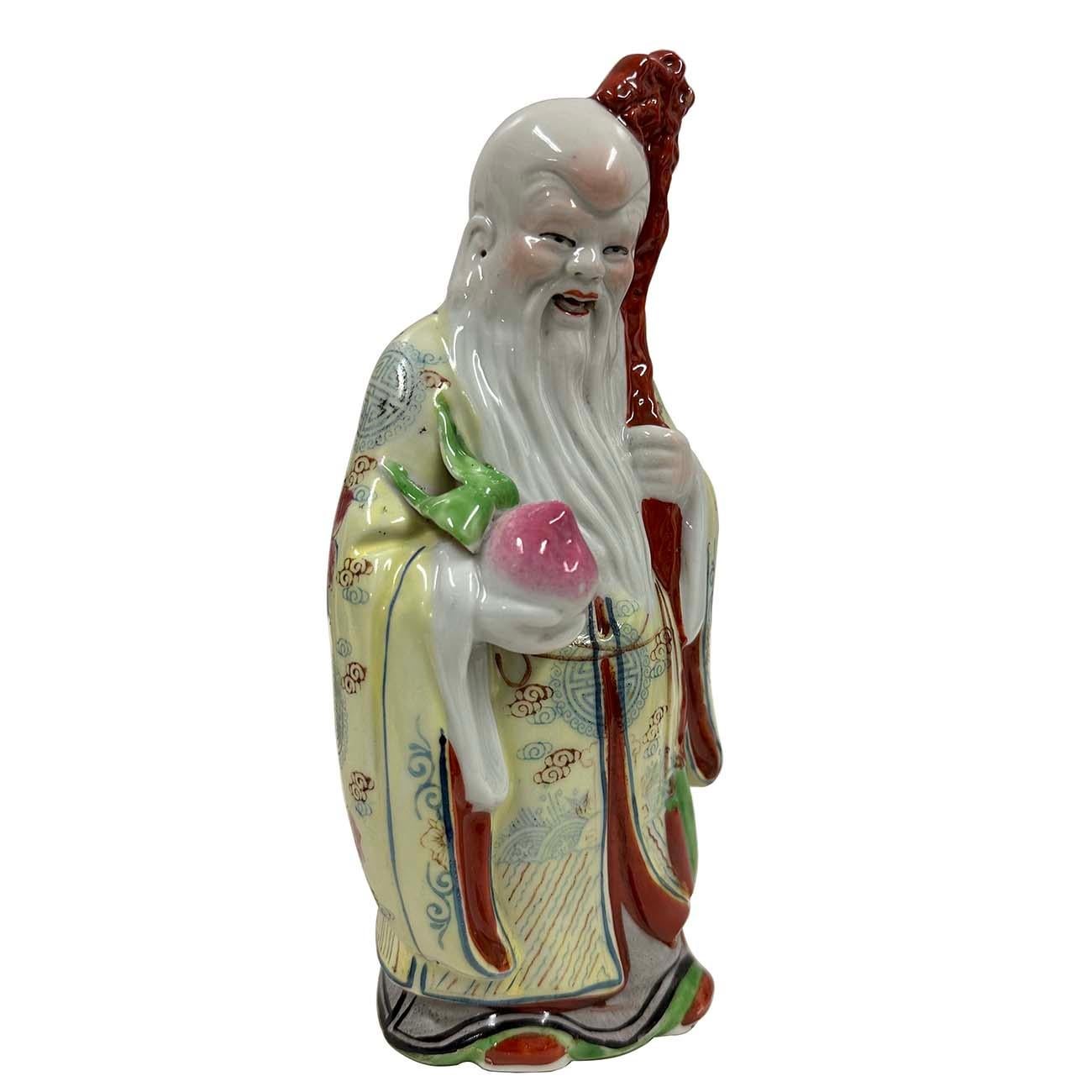 Vintage cinese Fu Lu Shou Feng Shui Trio di divinità statue in vendita 3
