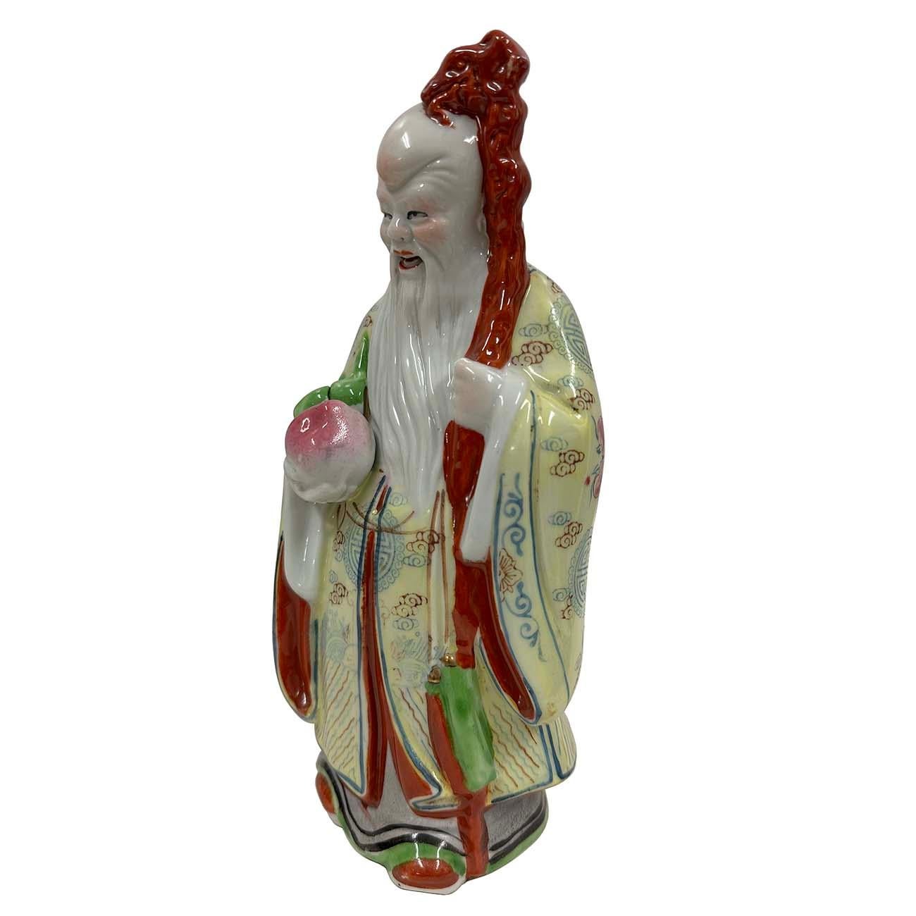 Vintage cinese Fu Lu Shou Feng Shui Trio di divinità statue in vendita 4