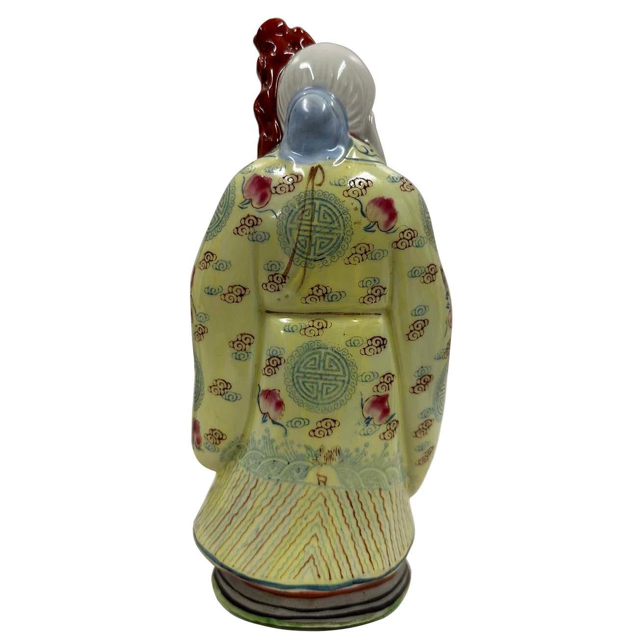 Vintage cinese Fu Lu Shou Feng Shui Trio di divinità statue in vendita 5