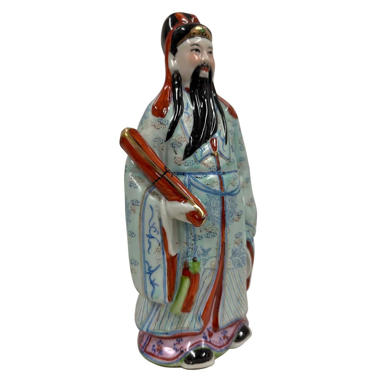 Esportazione cinese Vintage cinese Fu Lu Shou Feng Shui Trio di divinità statue in vendita