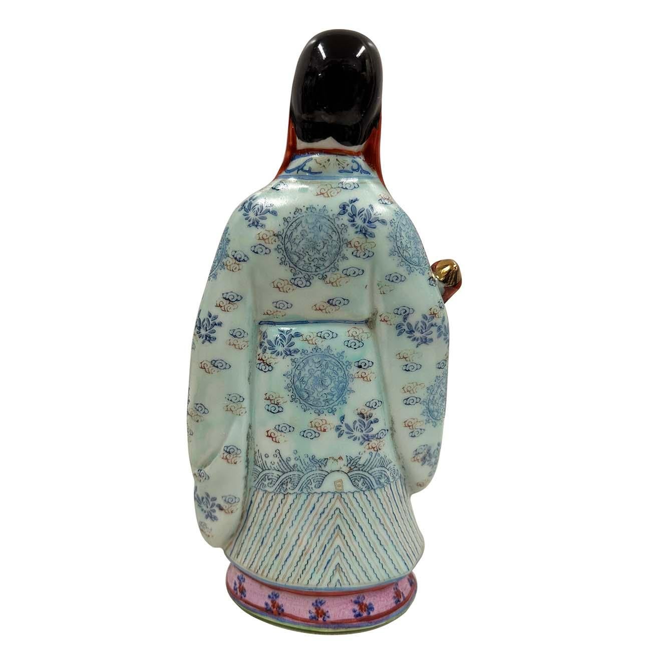 Fatto a mano Vintage cinese Fu Lu Shou Feng Shui Trio di divinità statue in vendita