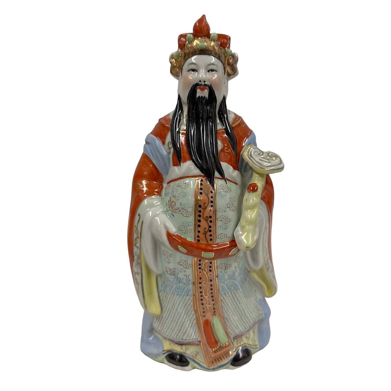 Vintage cinese Fu Lu Shou Feng Shui Trio di divinità statue In condizioni buone in vendita a Pomona, CA