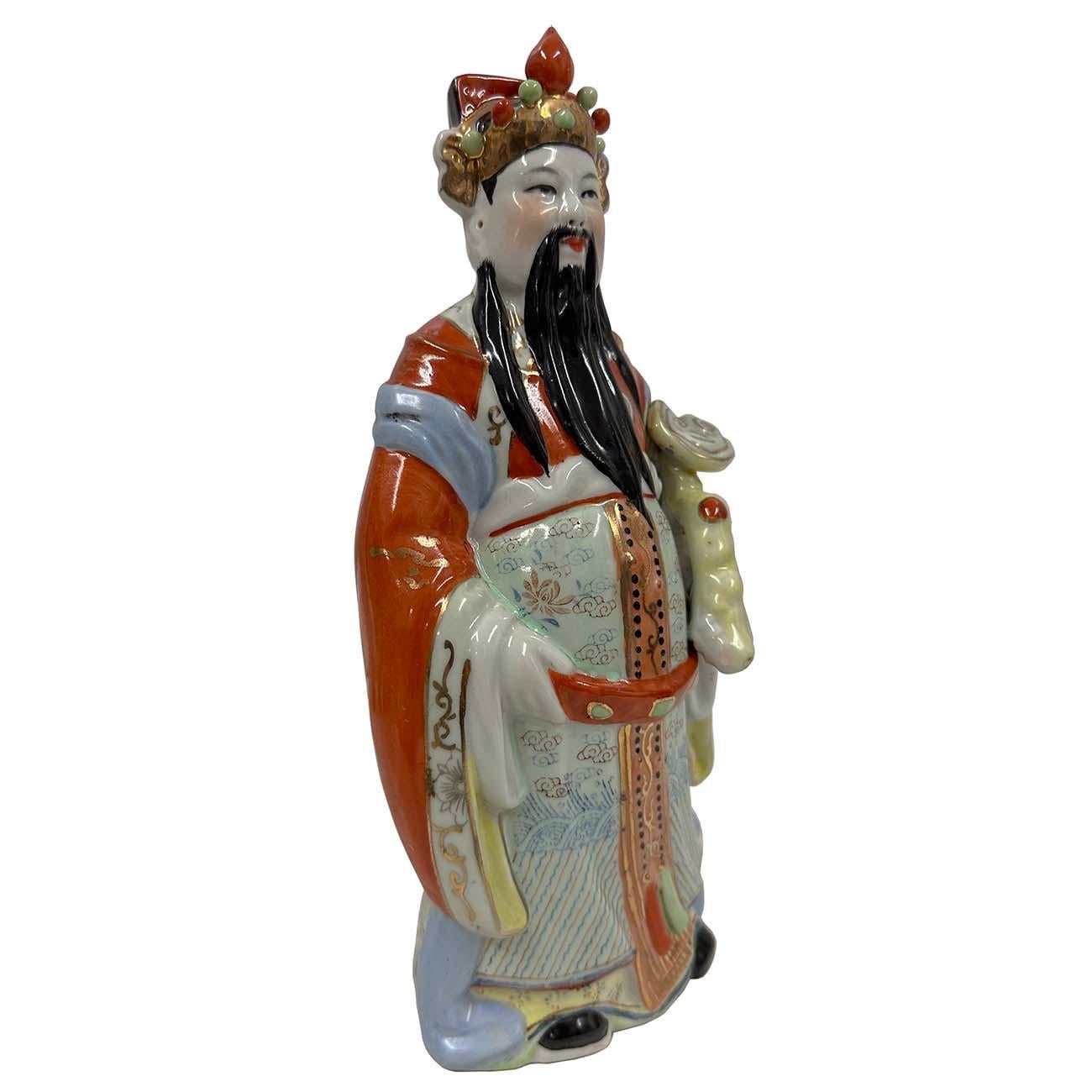 XX secolo Vintage cinese Fu Lu Shou Feng Shui Trio di divinità statue in vendita