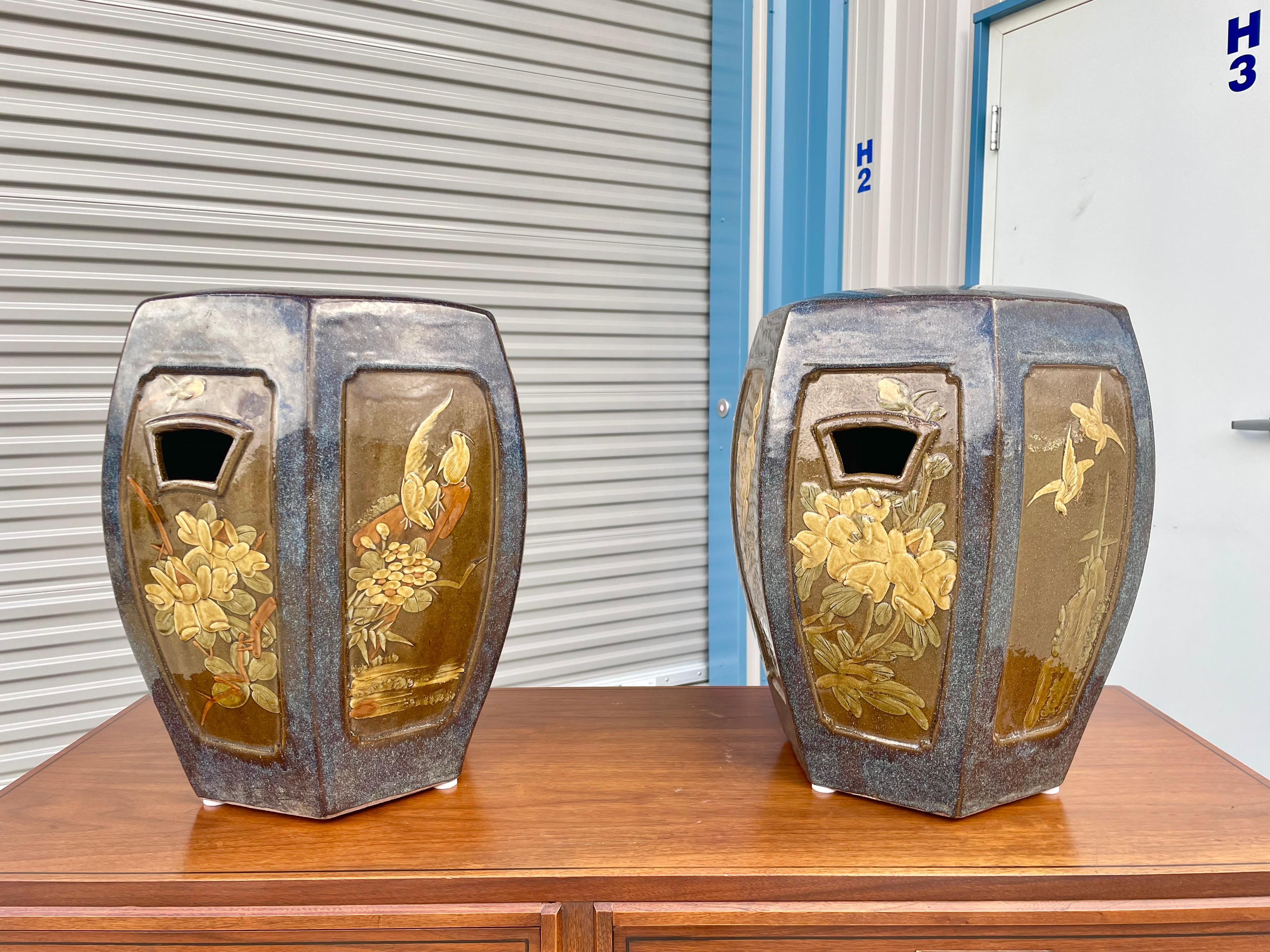 Vintage Chinese Garden Stools 1