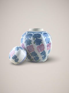 Vintage Chinese Famille Rose Pastel Toned Ginger Jar