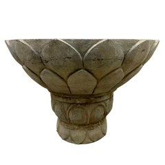 Vintage Chinese Hand Chiseled Stone Planter
