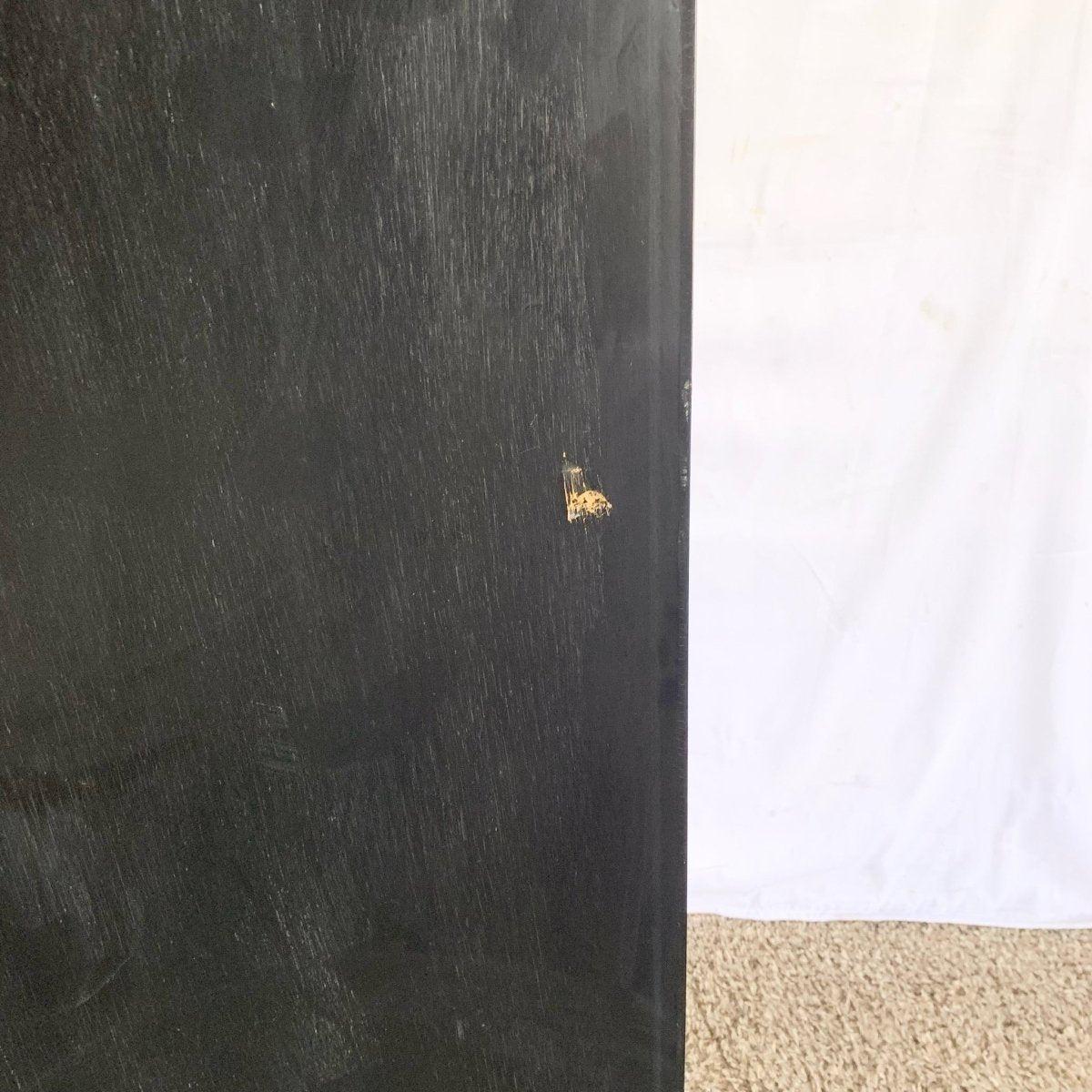 Vintage Chinese Hand Painted Black Lingerie Chest/Highboy With Gold Accents im Angebot 1