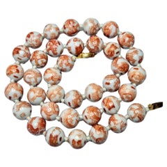 Collana cinese vintage in porcellana dipinta a mano