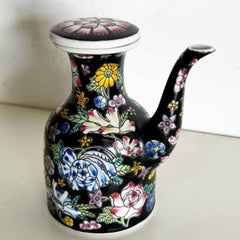 Tetera/Pequeña Jarra de Porcelana China Vintage Pintada a Mano