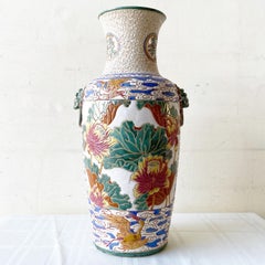 Vintage Chinese Hand Painted Porcelain Vase