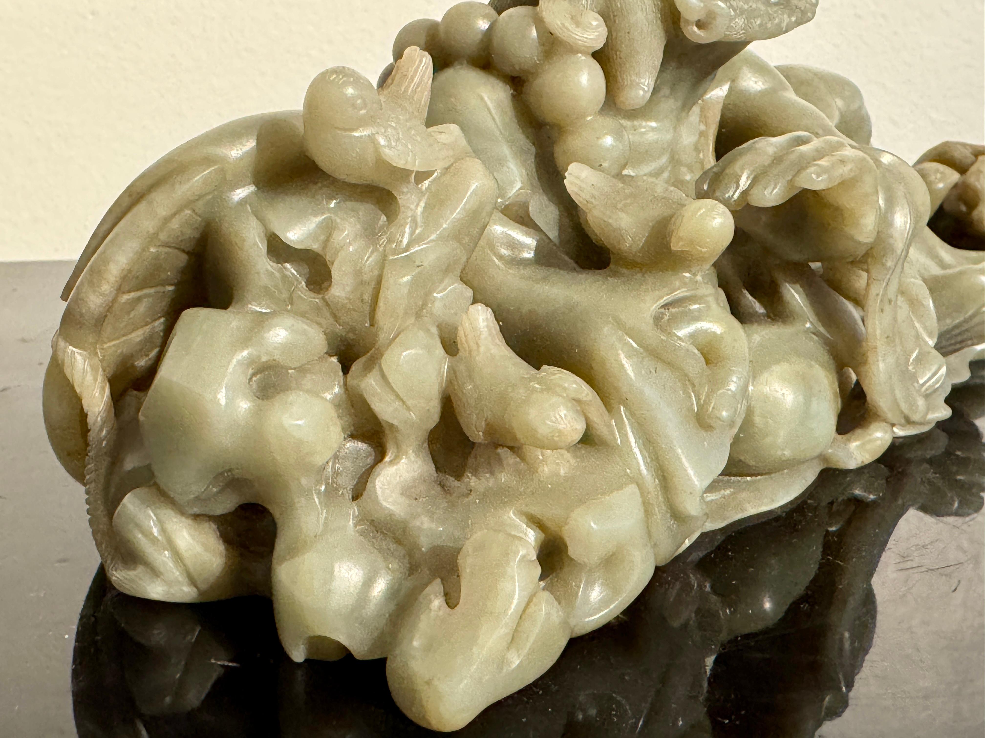 Vintage Chinese Hardstone Carving of Damo, Early to Mid 20th Century, China For Sale 5