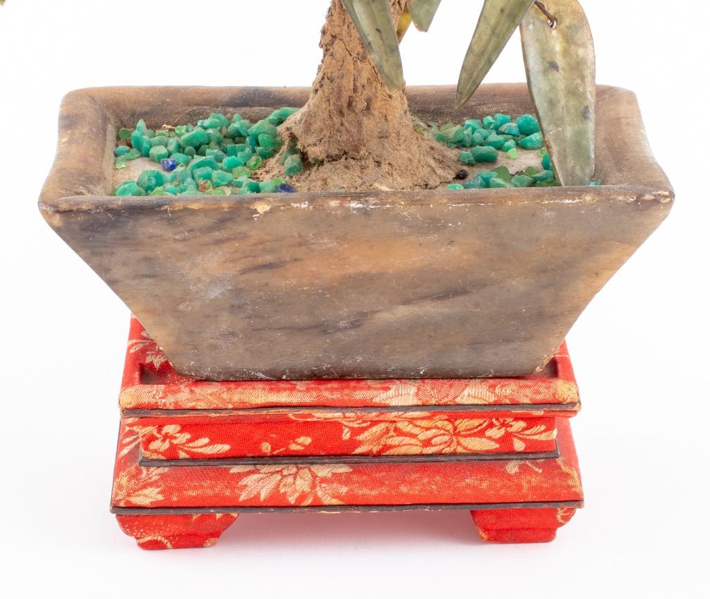 Multi-gemstone Vintage Chinese Hardstone Sea Buckthorn Bushes, Pair For Sale