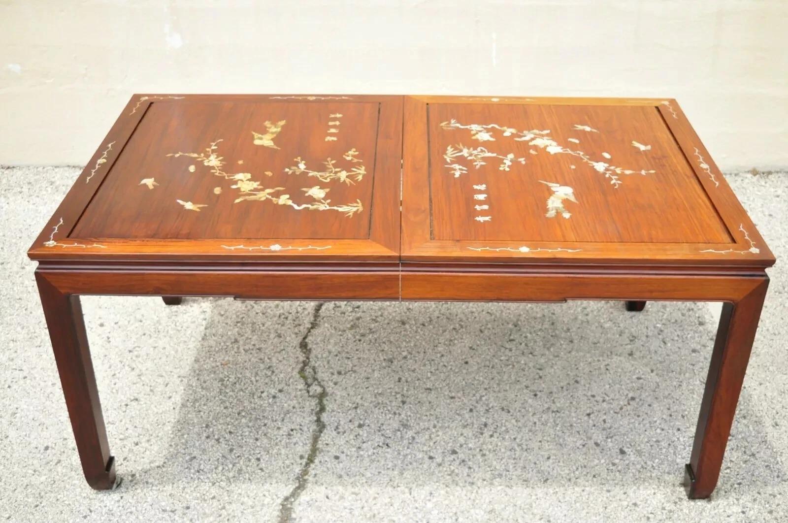 Inconnu Ensemble de salle à manger chinoiseries vintage Harwood Chinoiserie 8 chaises - 9 pièces en vente