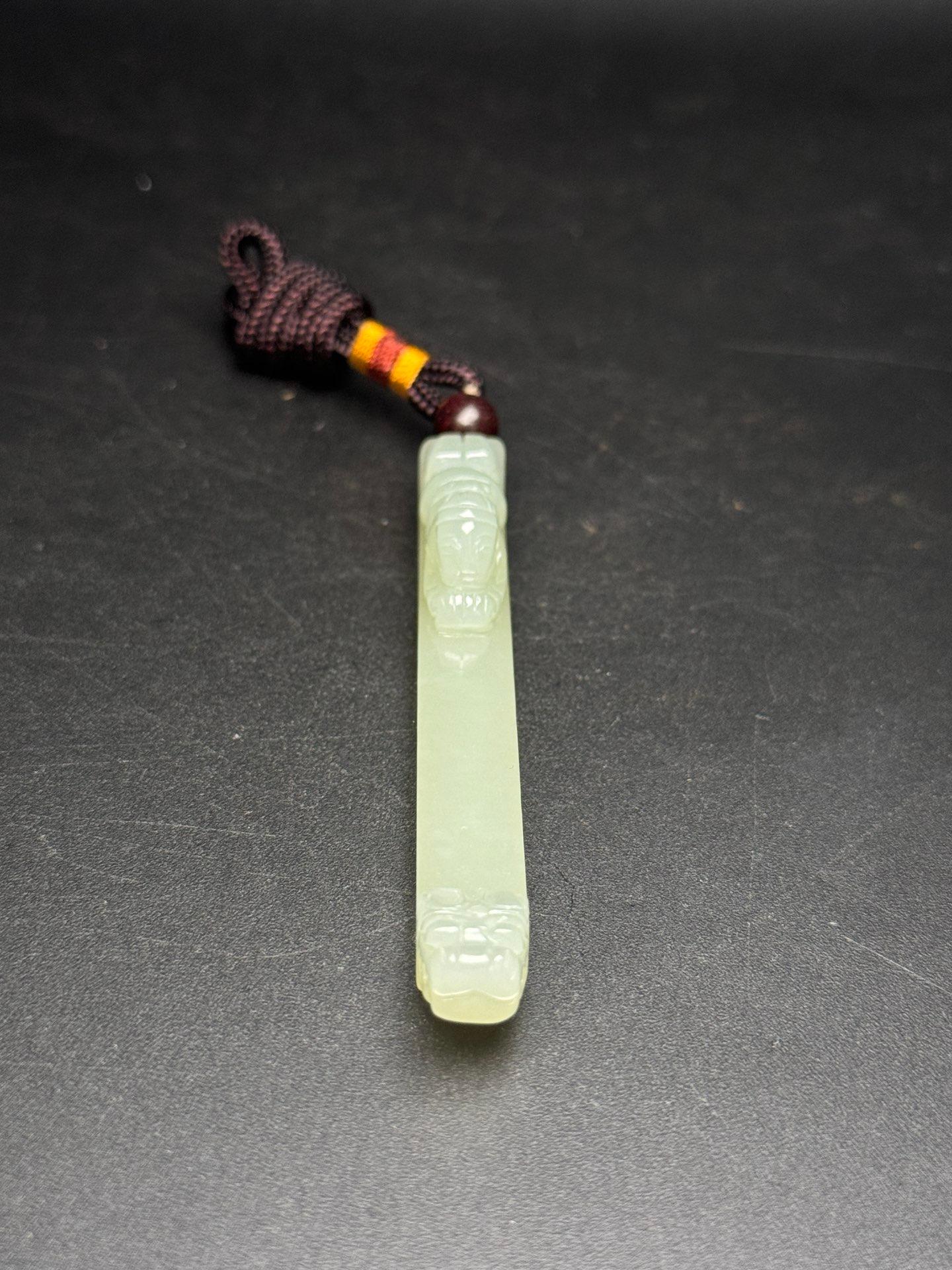 Vintage Chinese Hetian Jade Carving Boat Design Incense Holder For Sale 5