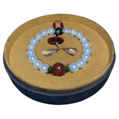 Vintage Chinese Imperial Eighteen White Pearls Bracelet