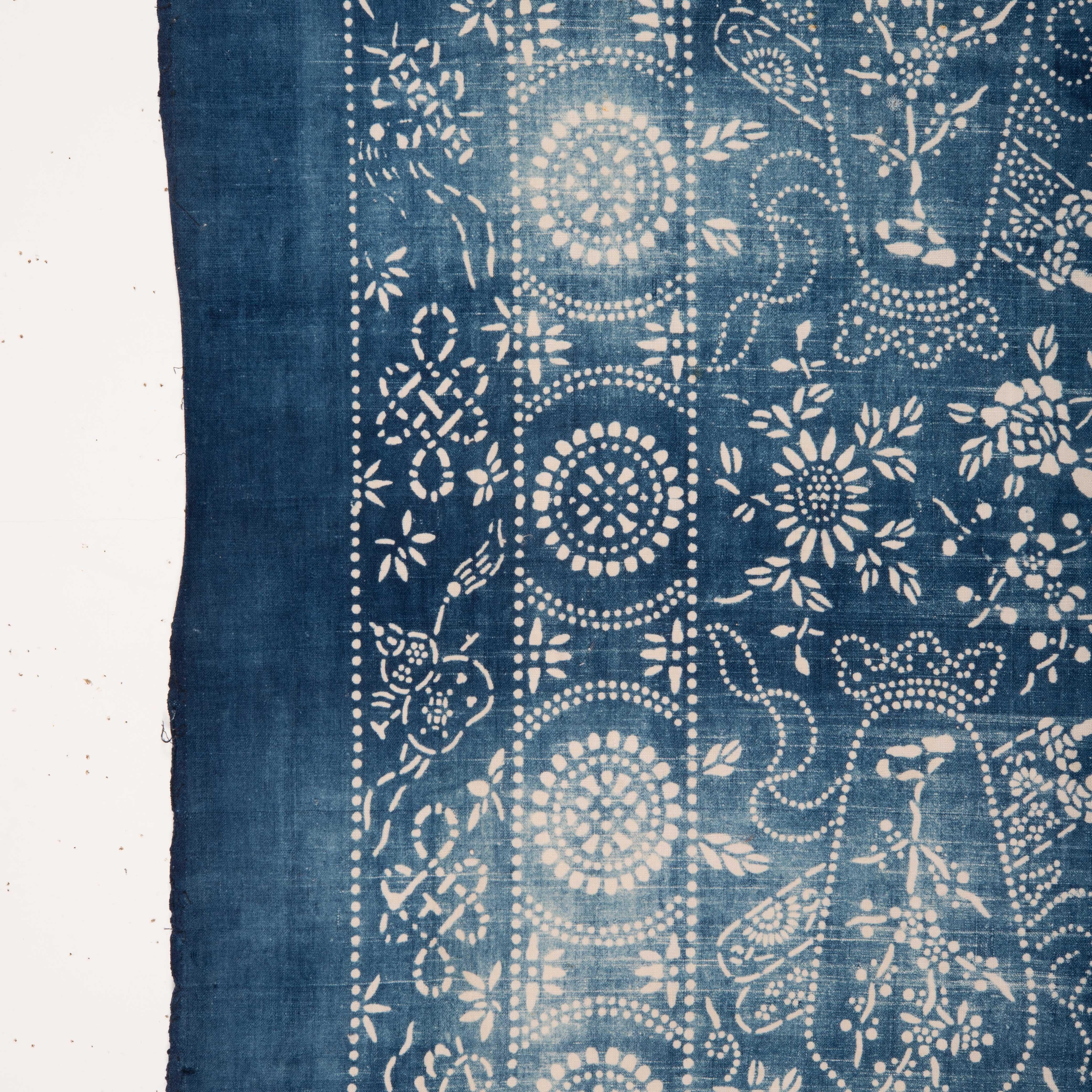 Vintage Chinese Indigo Batik Cover 1
