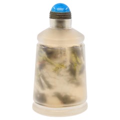 Vintage Chinese Inside Painted Glass Snuff Bottle Dragon Apocryphal Erzhong 20c