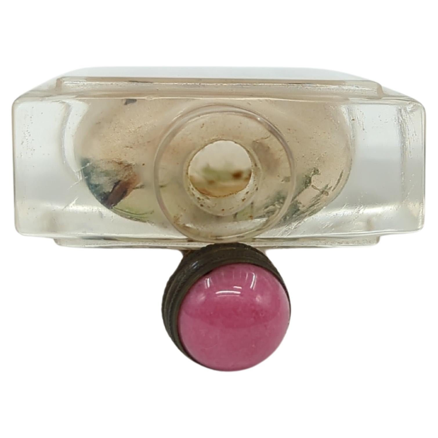 Vintage Chinese Inside Painted Glass Snuff Bottle IPSB Court Ladies Poem 20c For Sale 1
