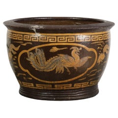 Vintage Chinese Inspired Terracotta Pot