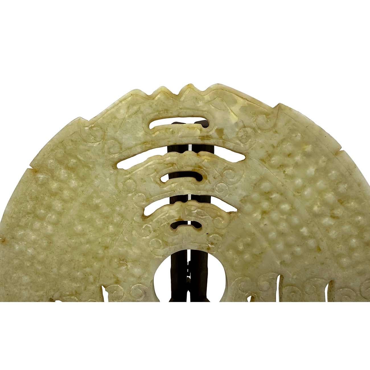 Exportation chinoise Bi chinoise vintage en jade néphrite en vente