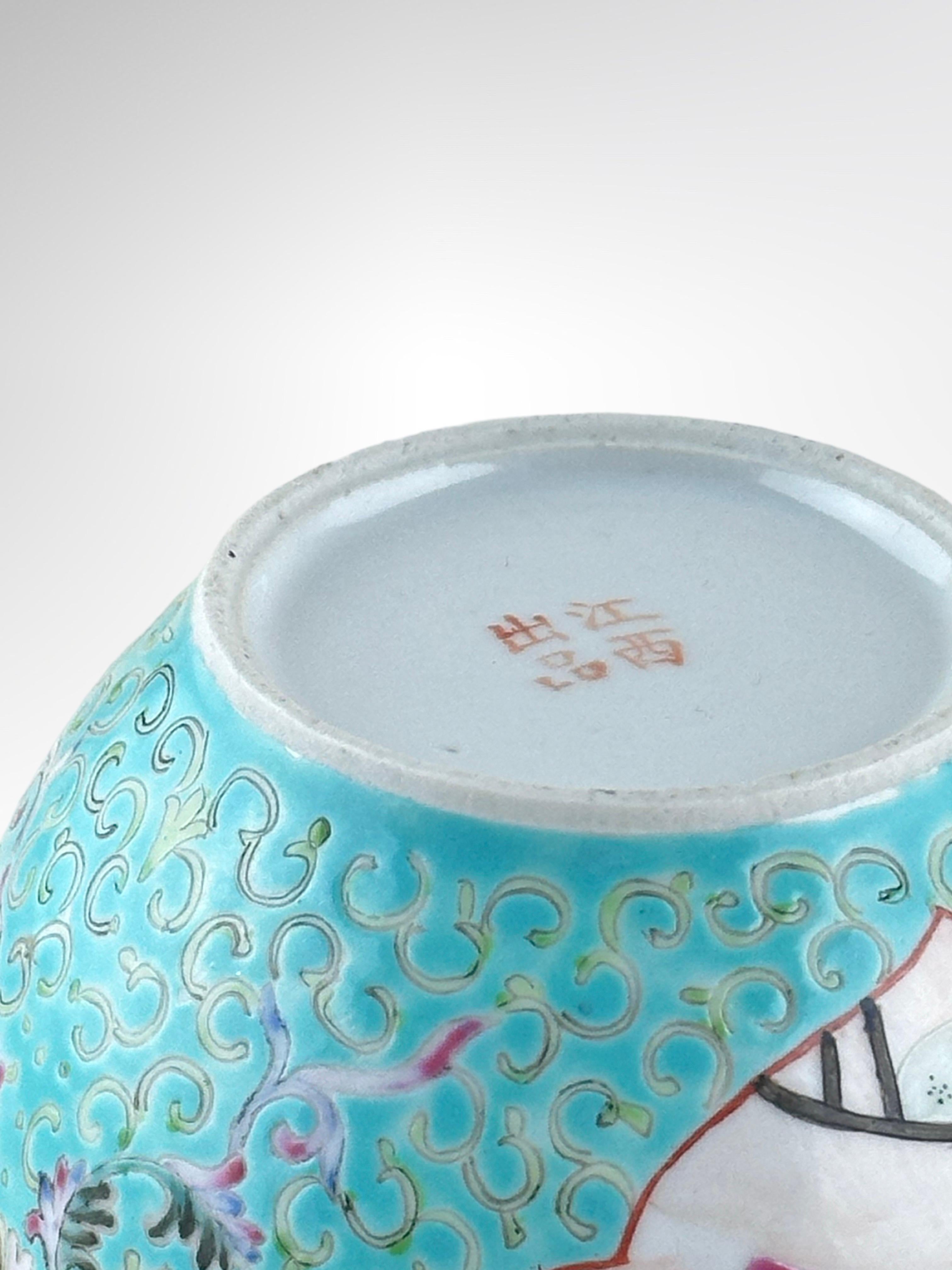 Pequeña jarra de porcelana china de colores -  JIangxi en Bueno estado para la venta en Glasgow, GB