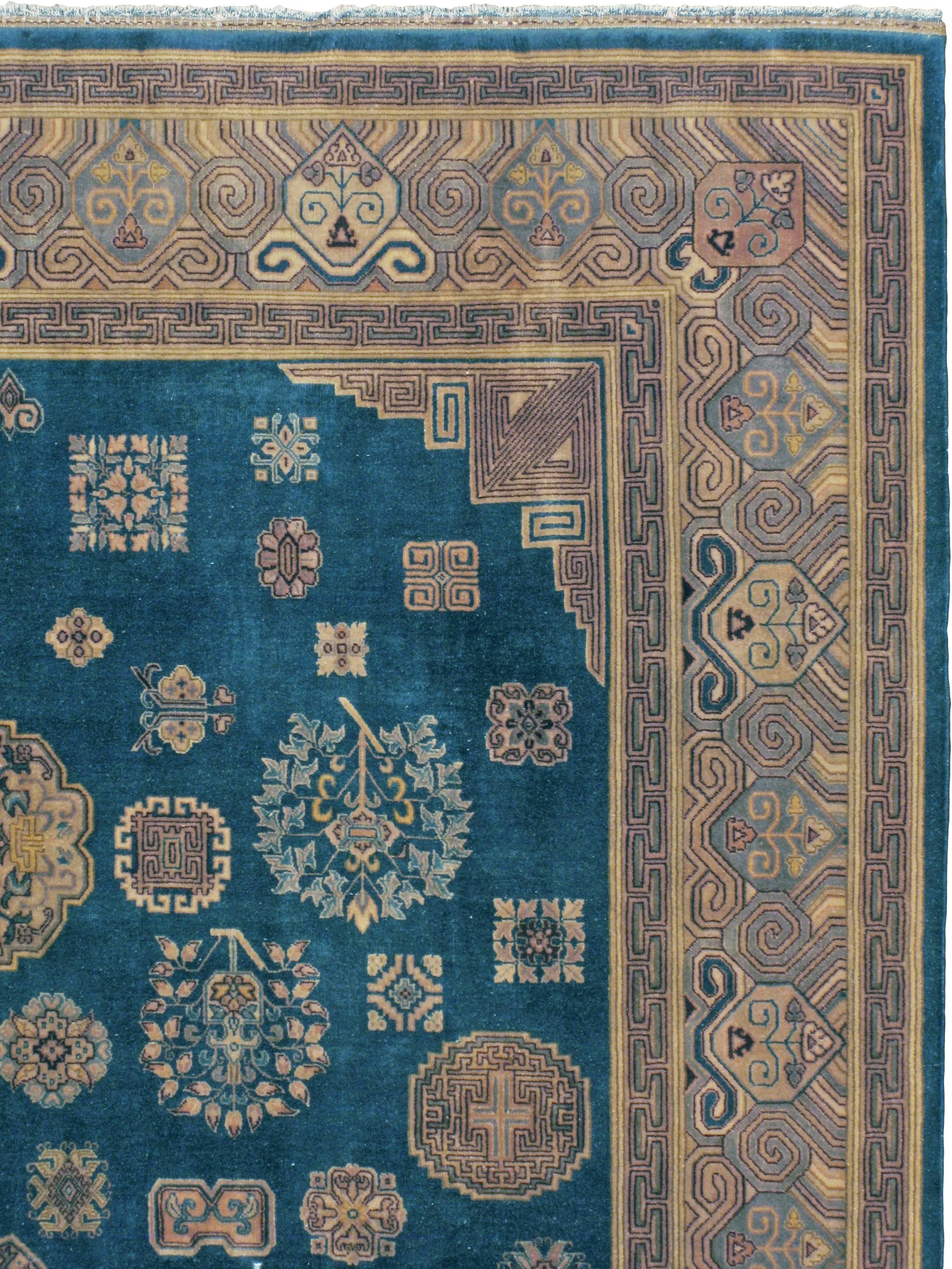 20th Century Vintage Chinese Khotan Style Rug For Sale