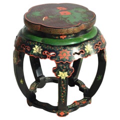 Vintage Chinese Lacquered Chinoiserie Side Table