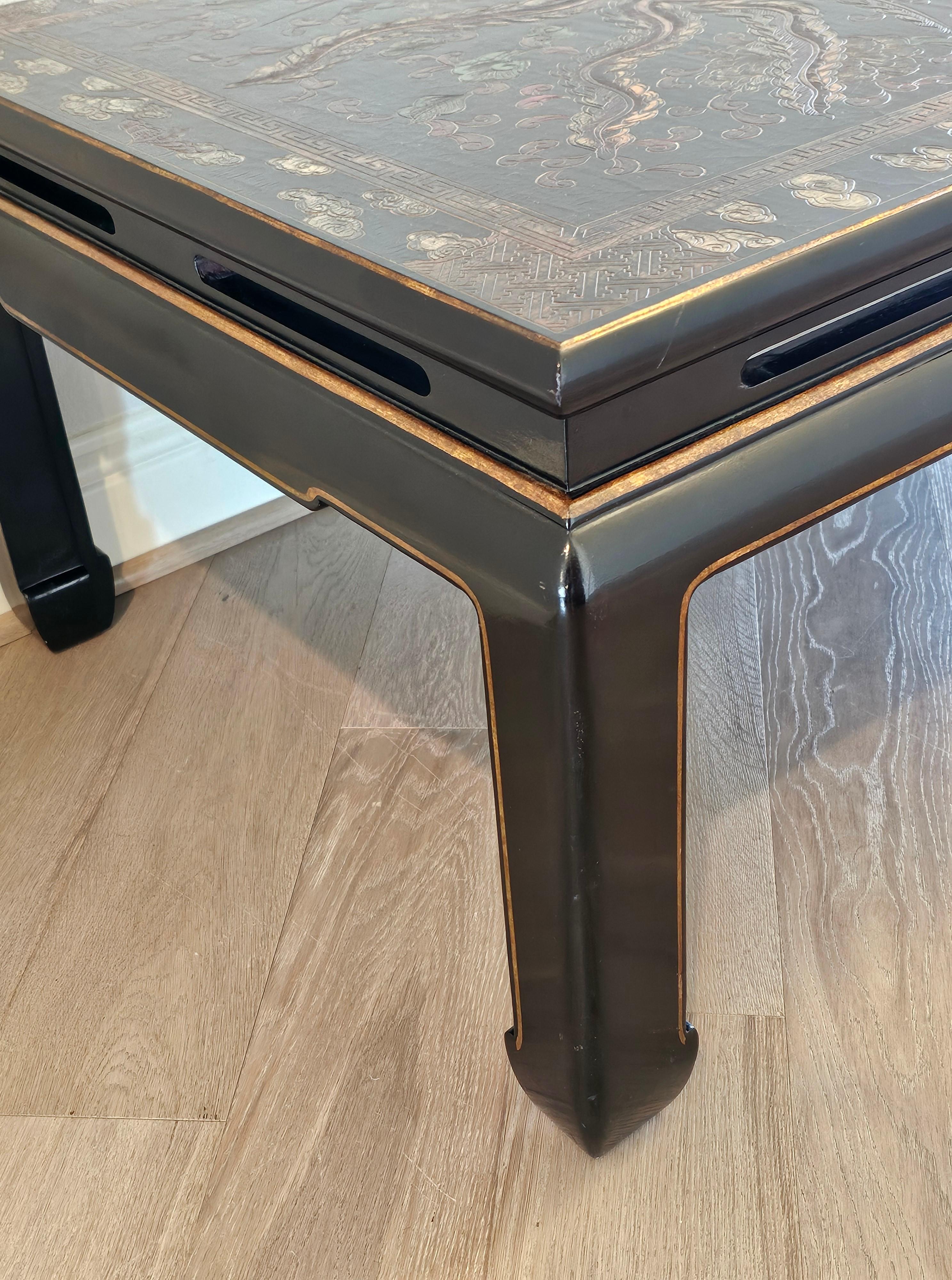 Vintage Chinese Lacquered Coffee Table 2