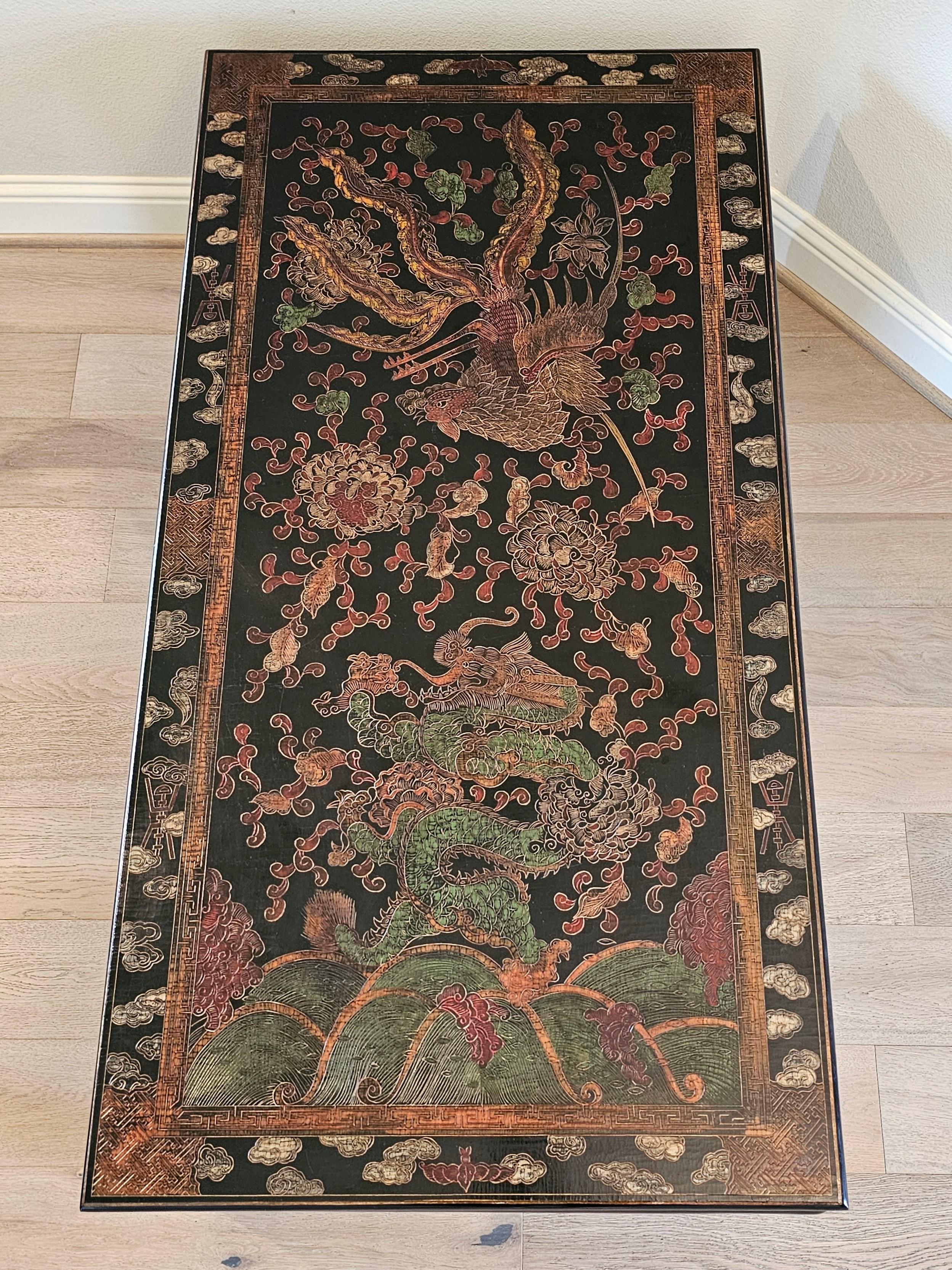 asian carved coffee table