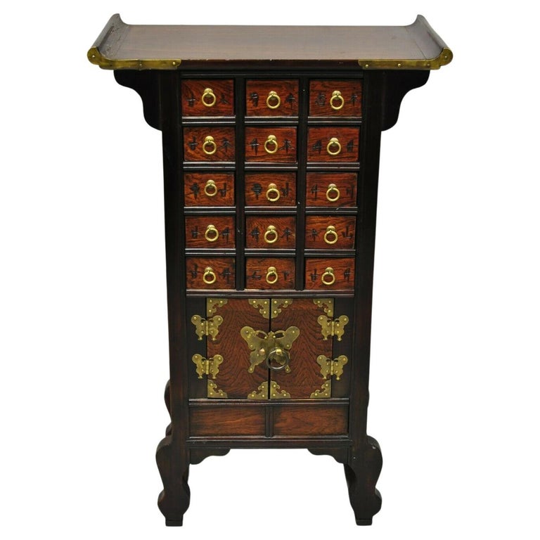 Vintage Chinese Medicine Apothecary Wood 15 Drawer Herbal Cabinet Chest ...