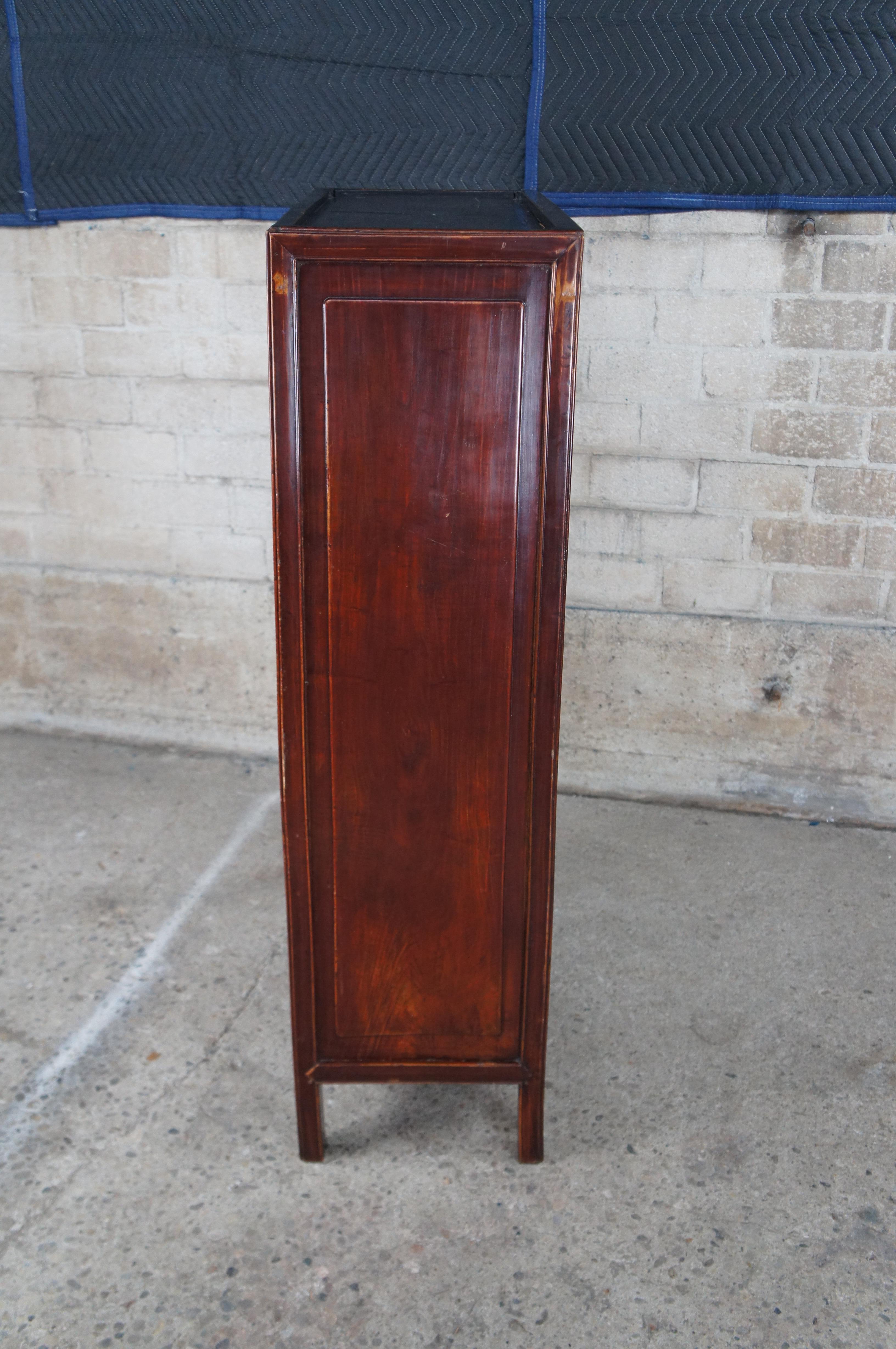 Vintage Chinese Ming Style Lacquered Elm Storage Cabinet Armoire Wardrobe 6