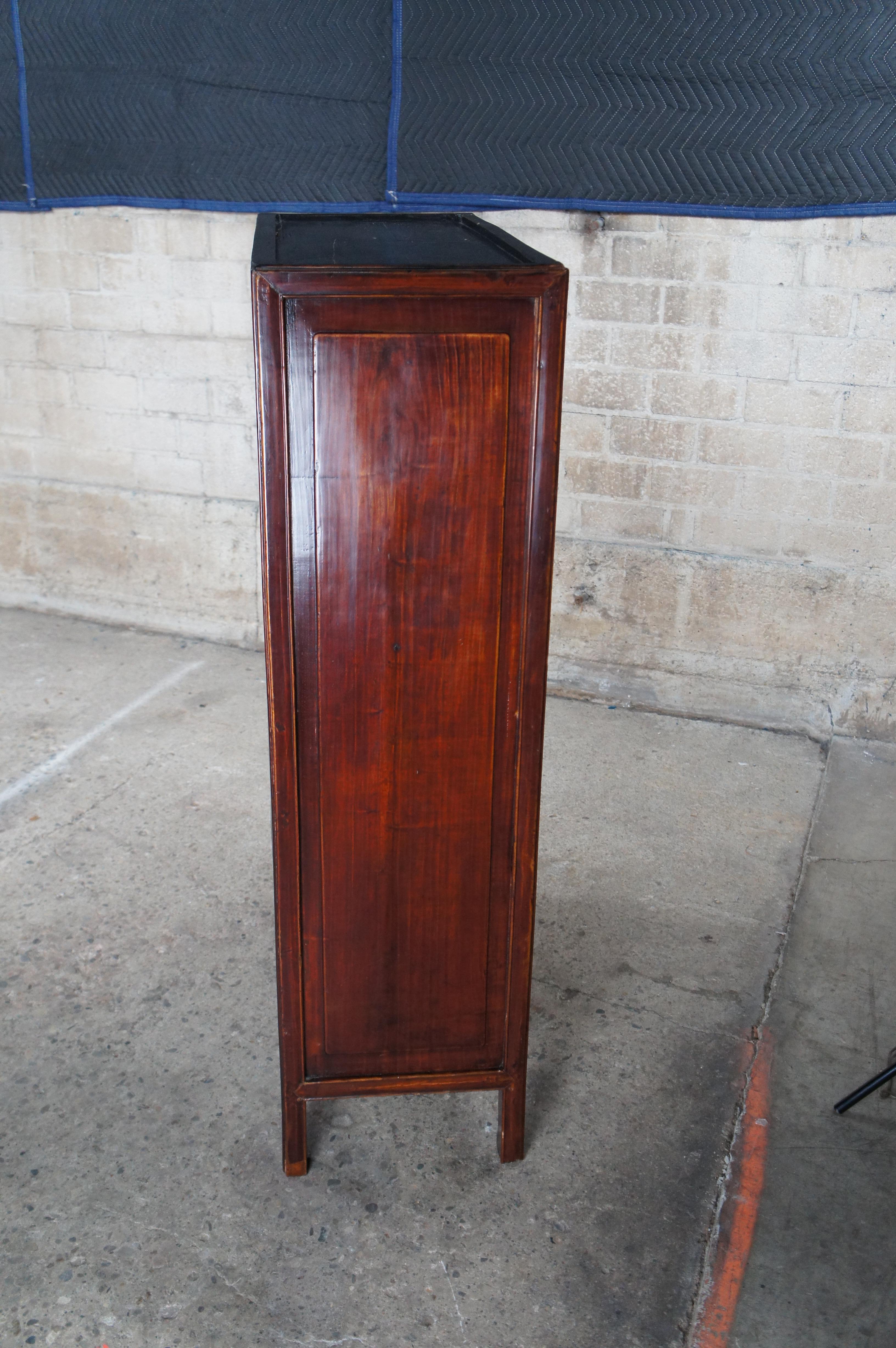 Vintage Chinese Ming Style Lacquered Elm Storage Cabinet Armoire Wardrobe 8