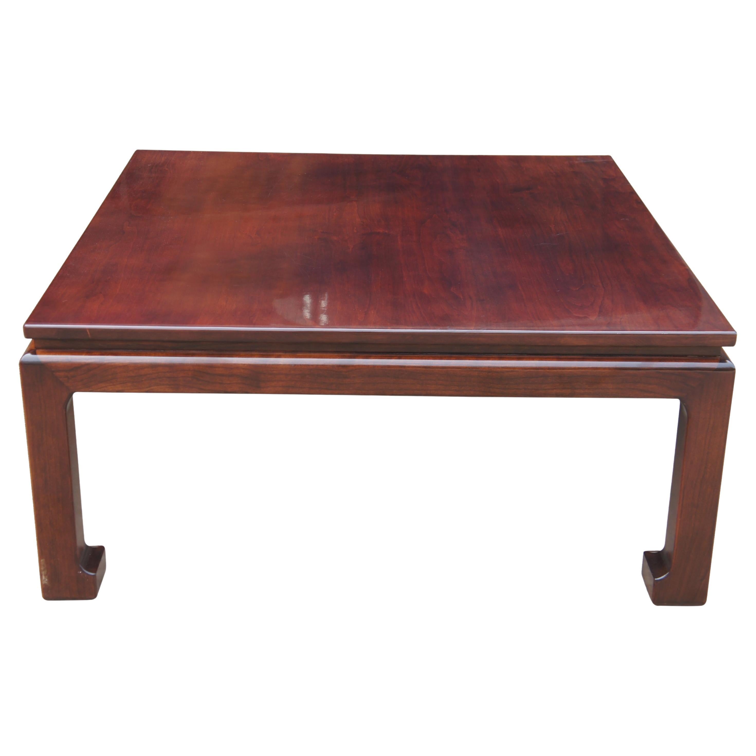 Vintage Chinese Ming Style Rosewood Chinoiserie Coffee Cocktail Table Square 42" For Sale