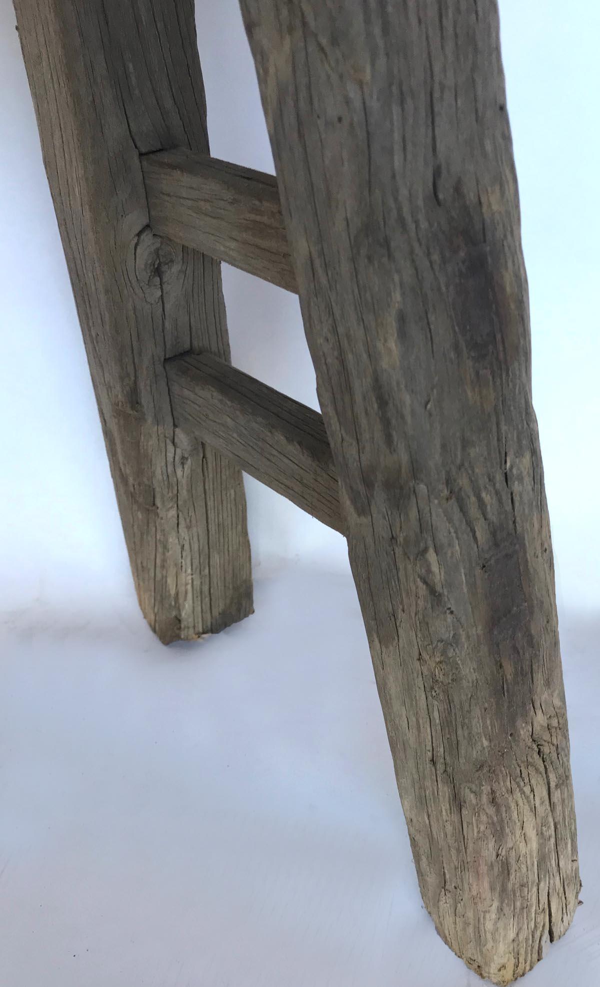 Vintage Chinese Narrow Elm Bench 3