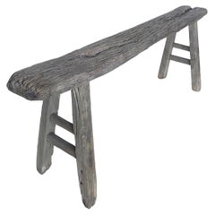 Vintage Chinese Narrow Elm Bench