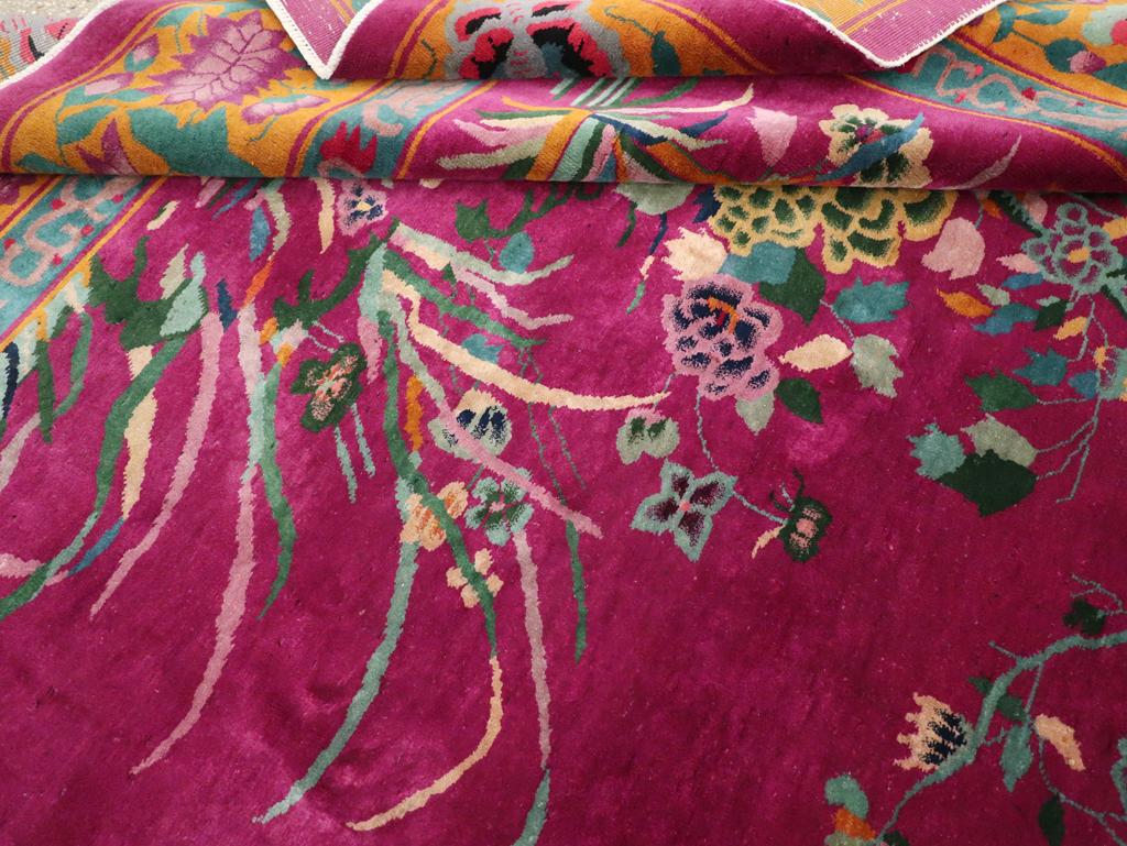 Vintage Chinese Nickles Pictorial Room Size Carpet For Sale 1