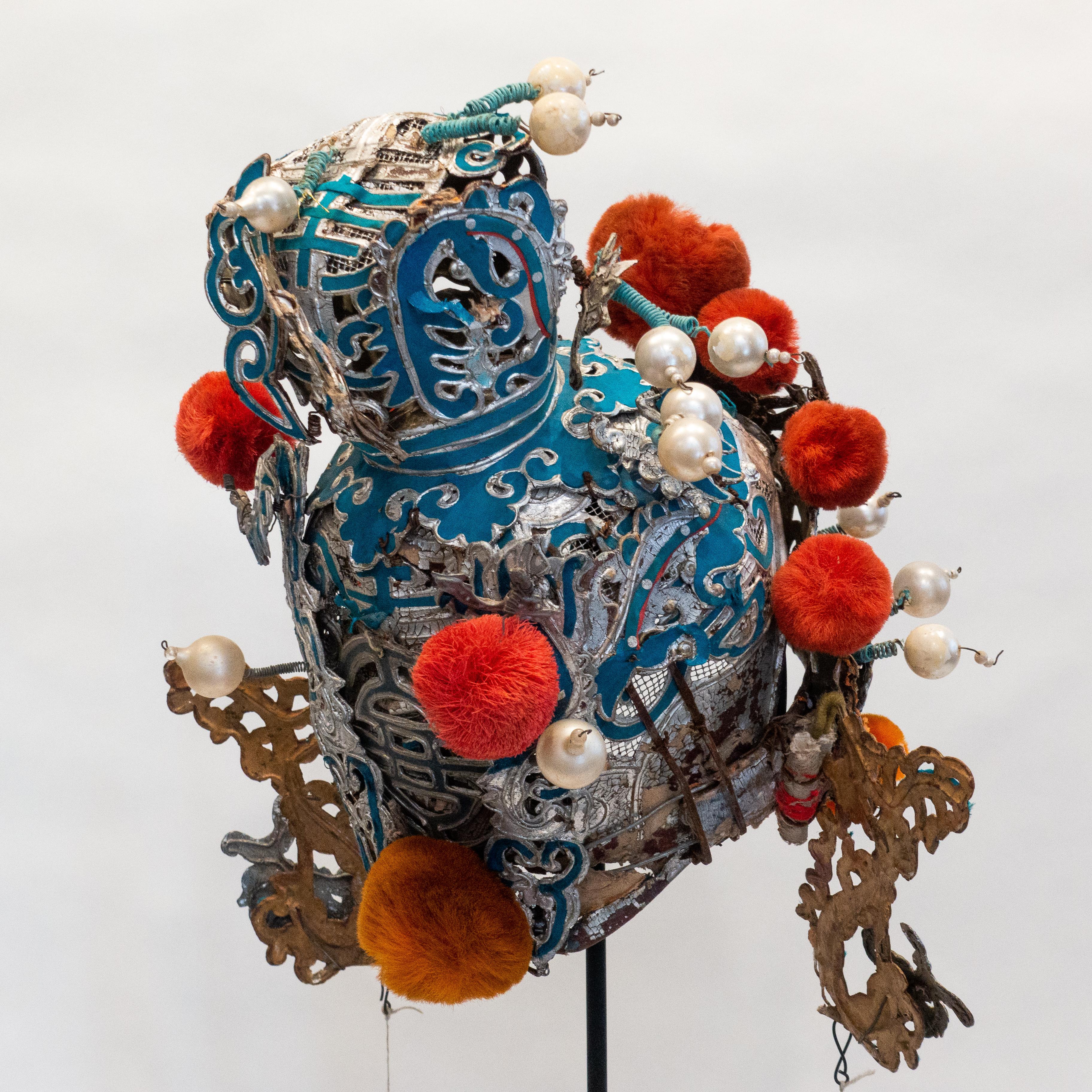 Qing Vintage Chinese Opera Theatre Headdress, Early 20th Century