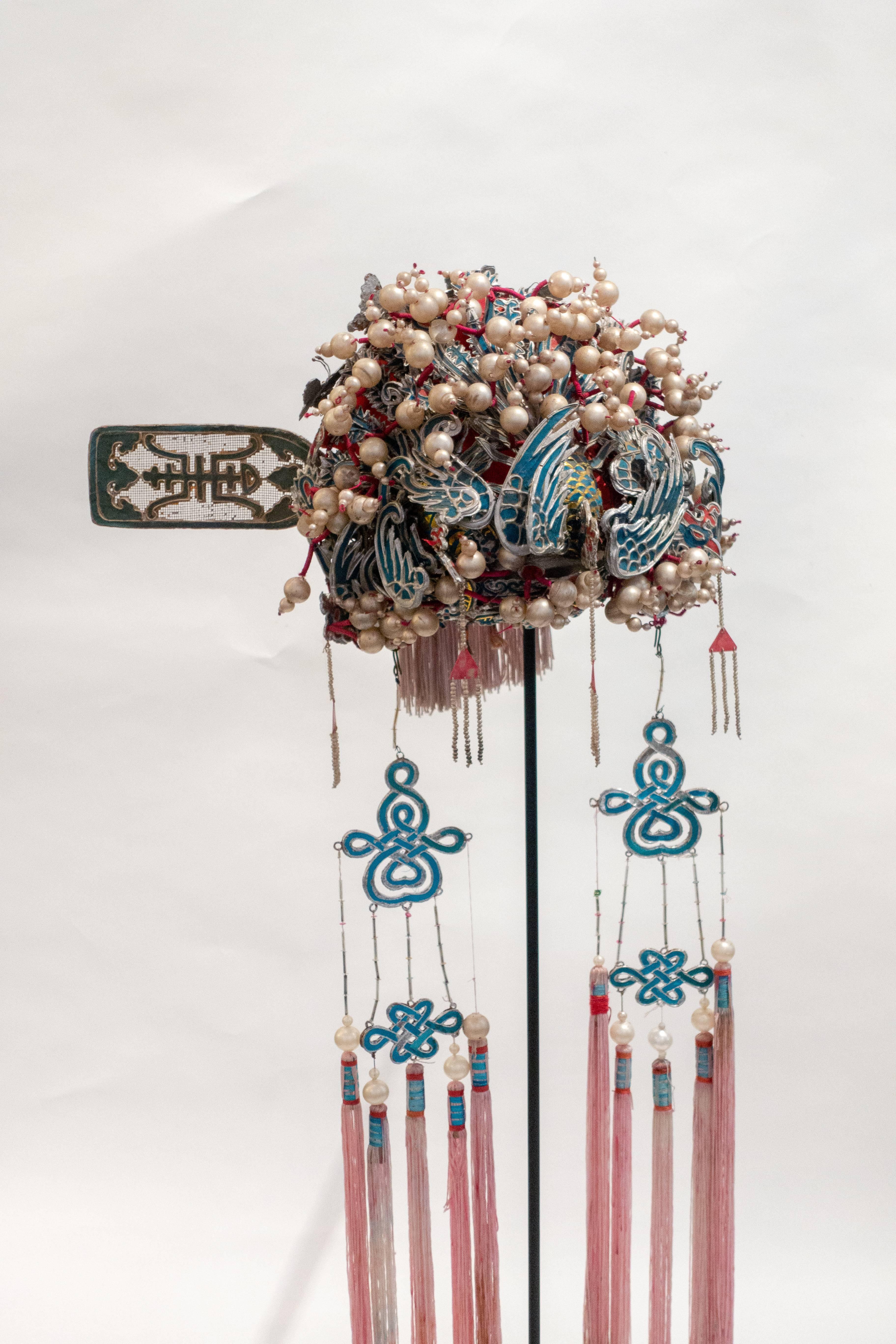 Vintage Chinese Opera Theatre Headdress, Early 20th Century In Good Condition In New York, NY