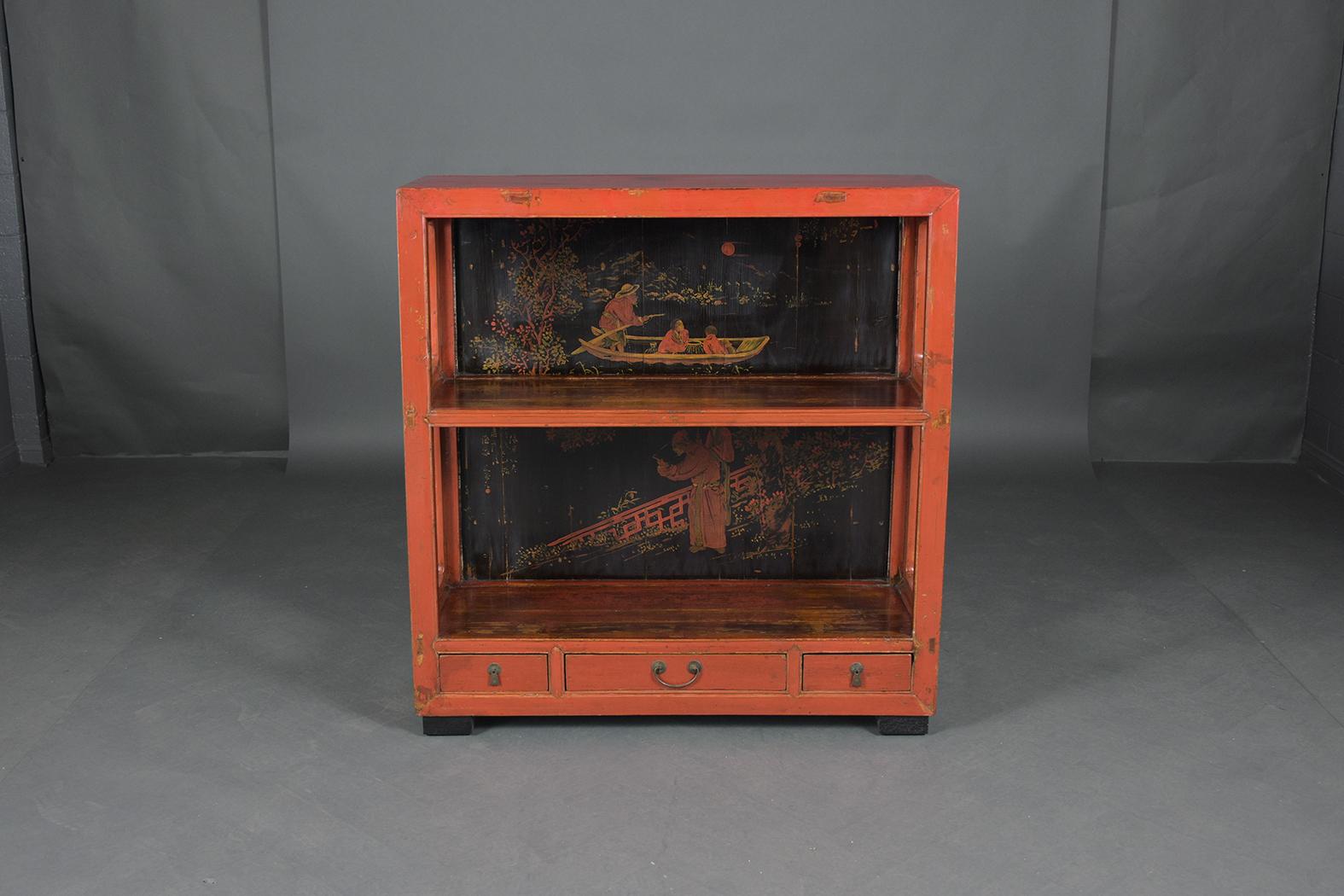 Chinese Export Chinese Painted Bookcase