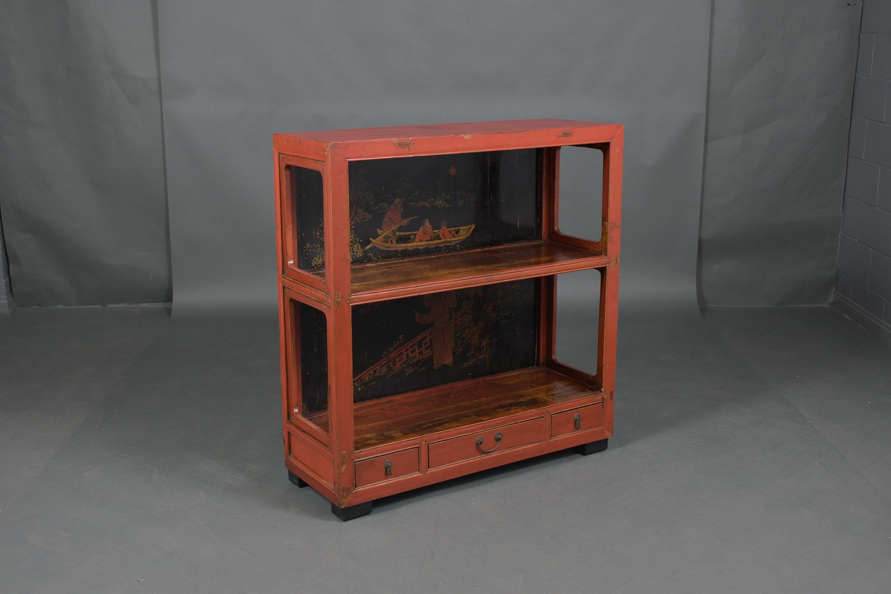 Chinese Painted Bookcase 1