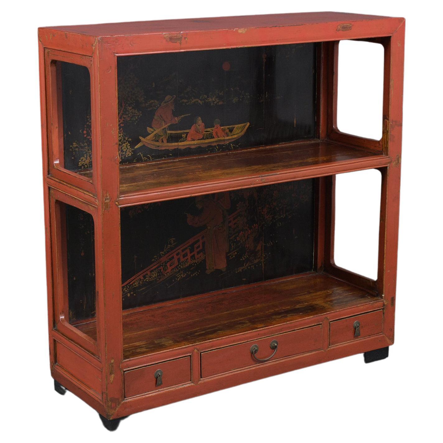 Chinese Painted Bookcase