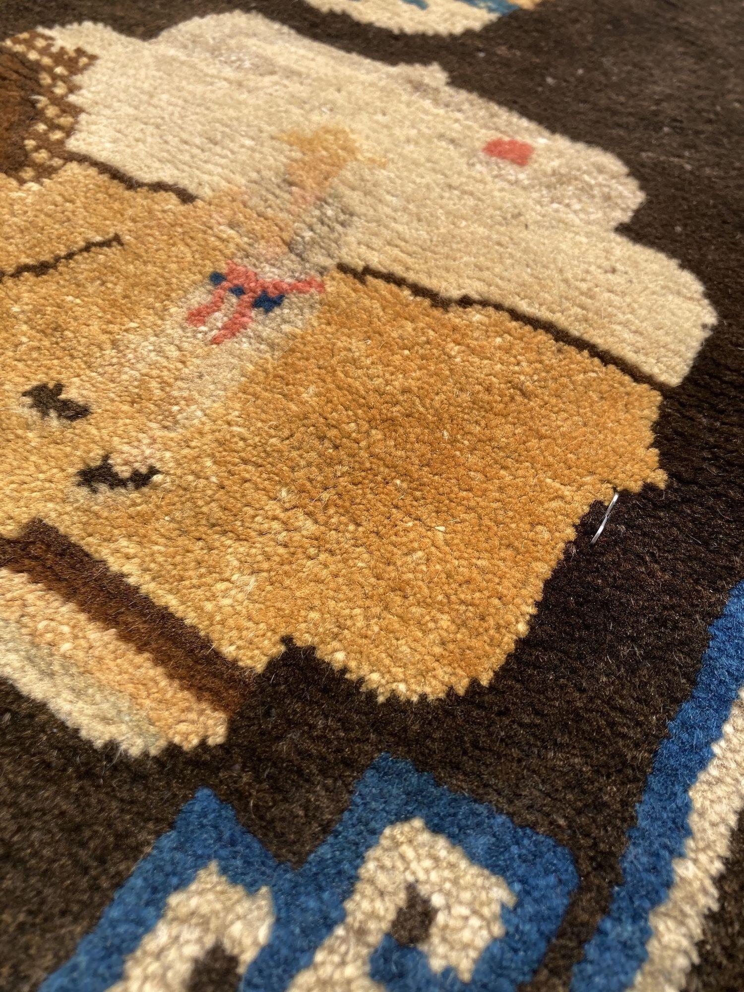 Wool Vintage Chinese Pao-Tao Rug For Sale