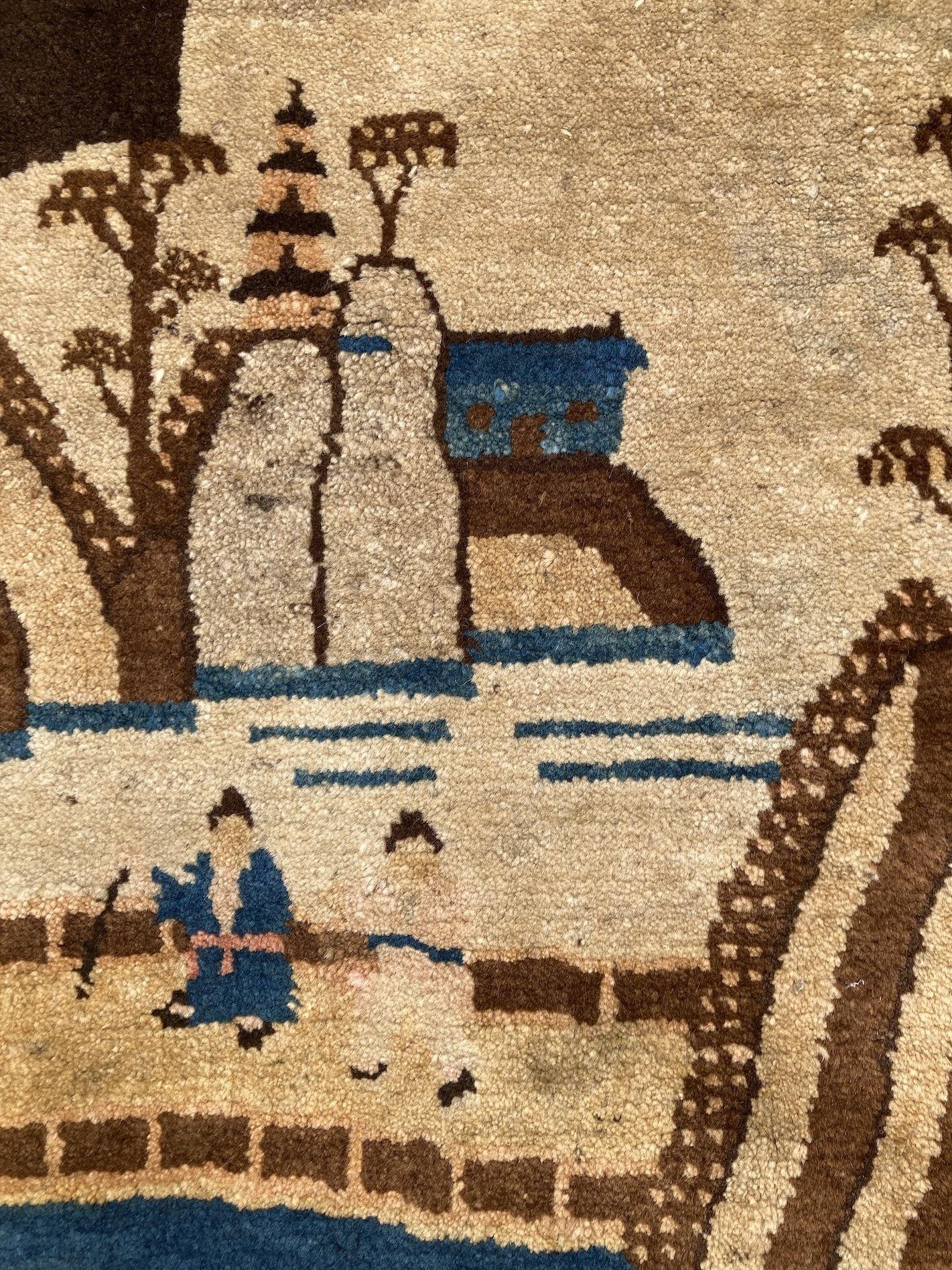 Chinesischer Pao-Tao-Teppich, Vintage im Angebot 3