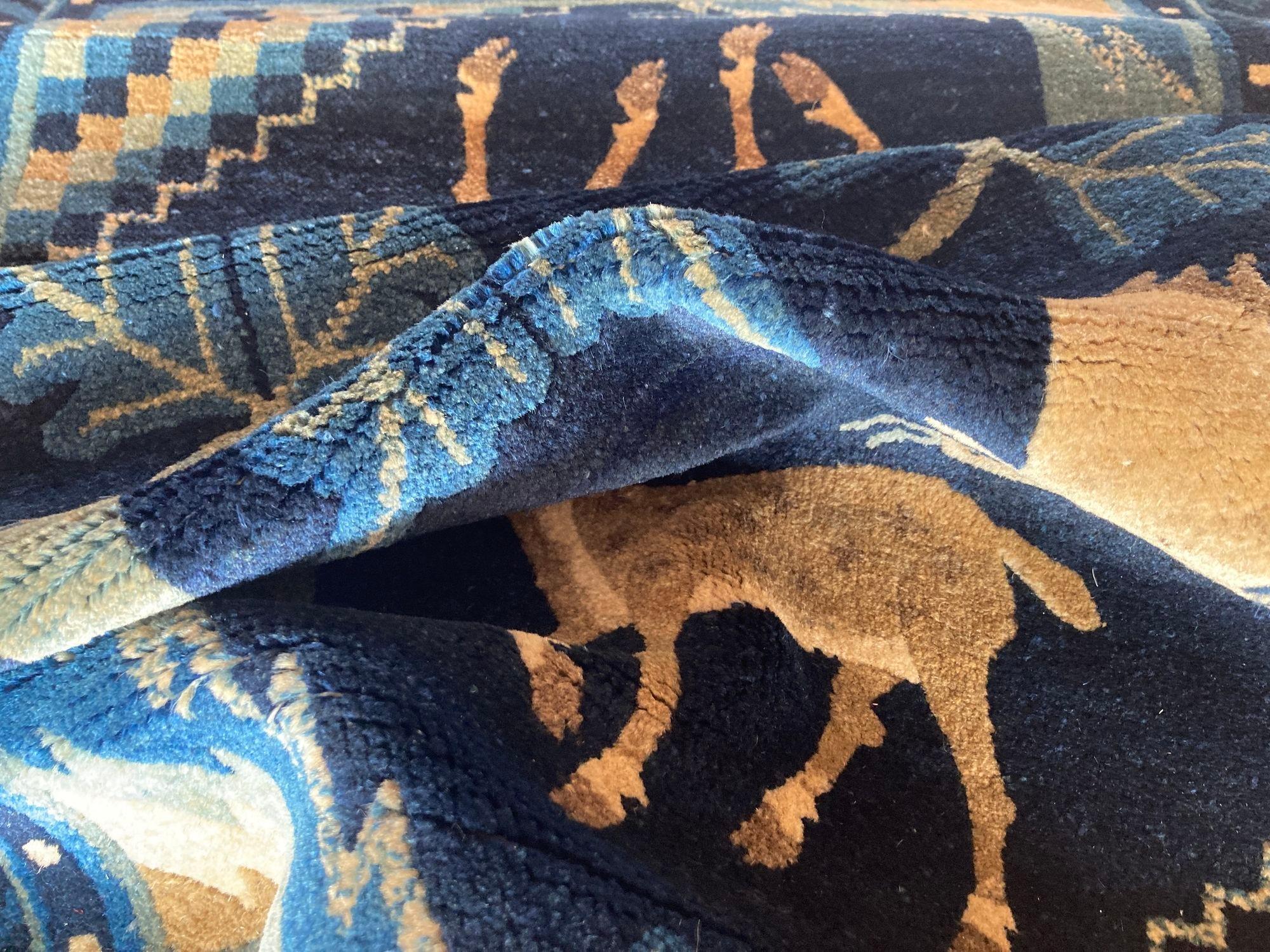 Chinesischer Pao-Tao-Teppich im Vintage-Stil 1,32 m x 0,71 m im Angebot 7