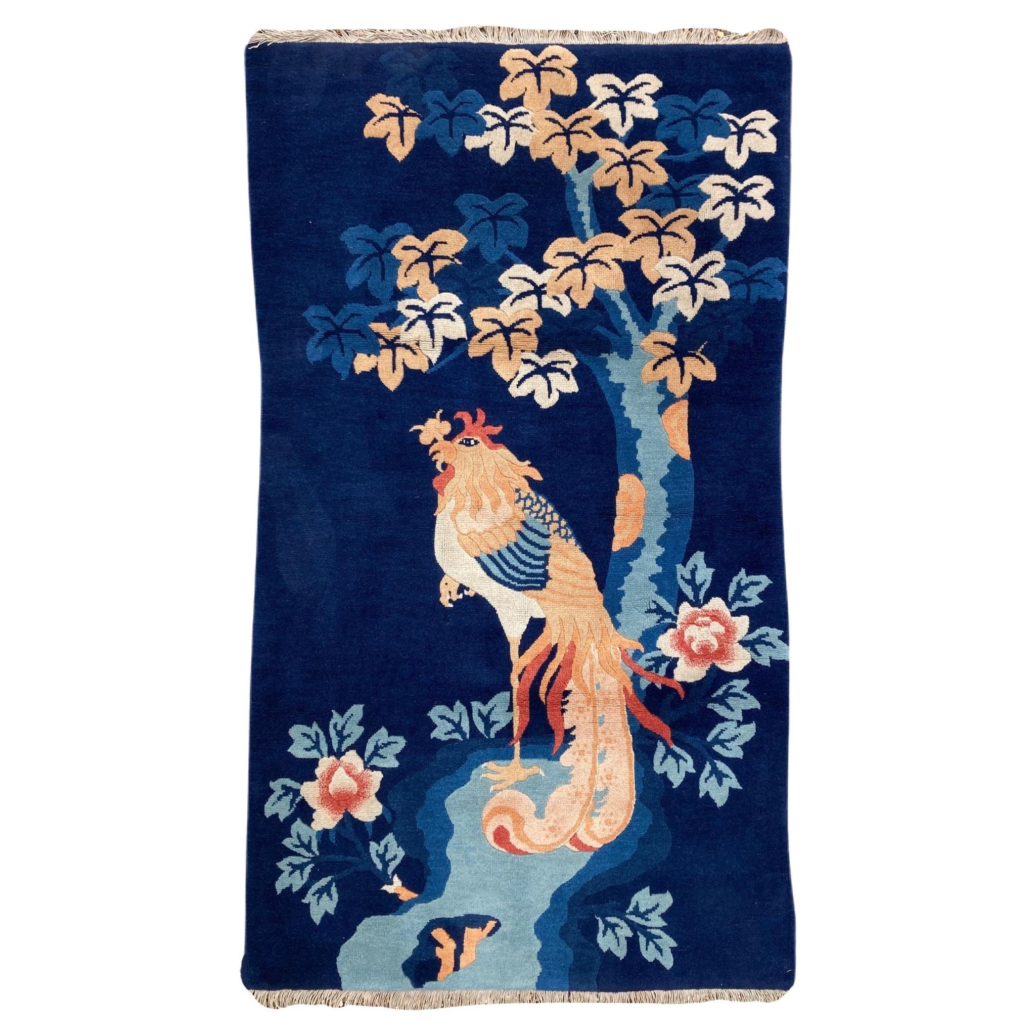 Alfombra Pao-Tao china vintage 1,52 m x 0,91 m