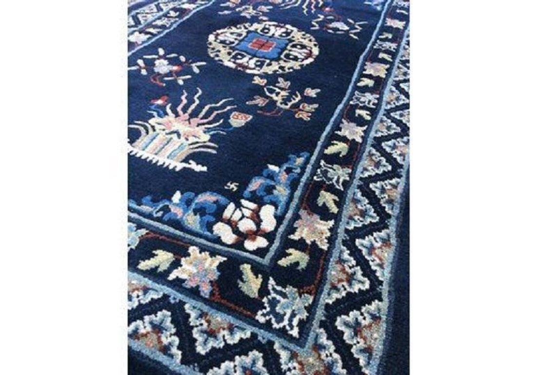 Chinesischer Pao-Tao-Teppich im Vintage-Stil 1,64 m x 0,96 m (Wolle) im Angebot
