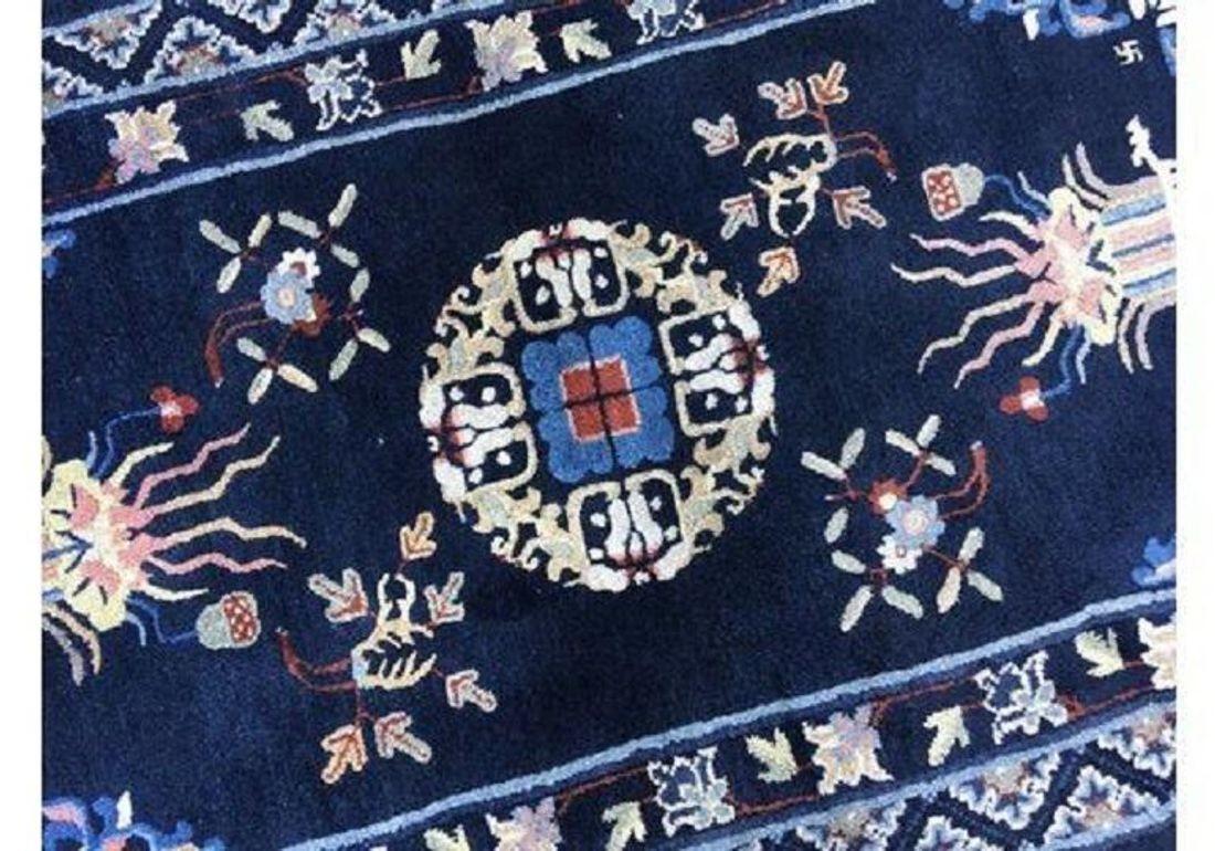 Chinesischer Pao-Tao-Teppich im Vintage-Stil 1,64 m x 0,96 m im Angebot 2