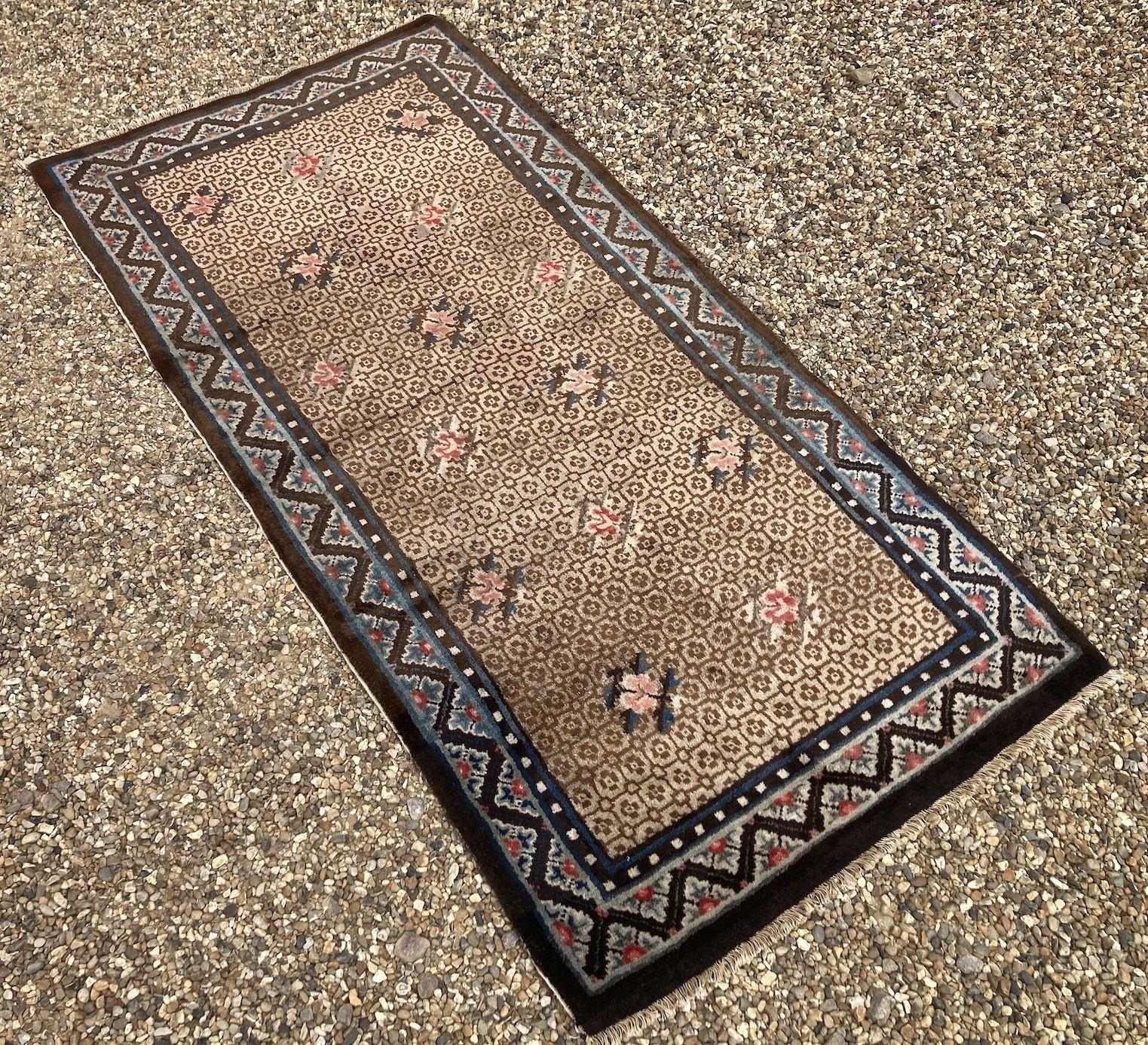 20th Century Vintage Chinese Pao-Tao Rug 1.76m x 0.85m For Sale