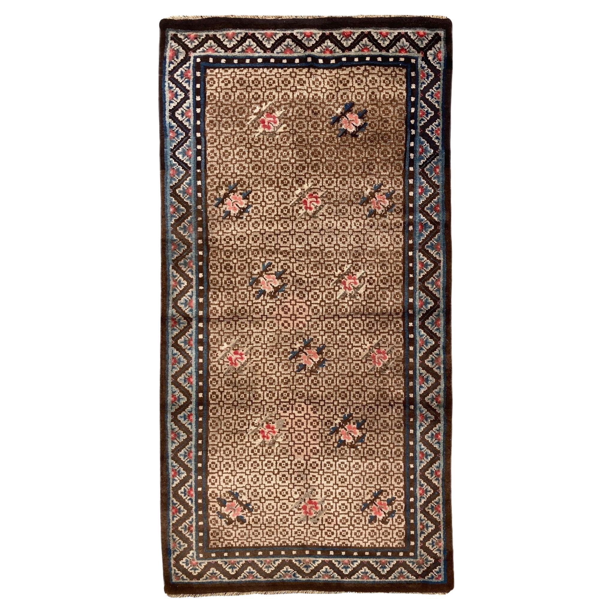 Alfombra Pao-Tao china vintage 1,76 m x 0,85 m