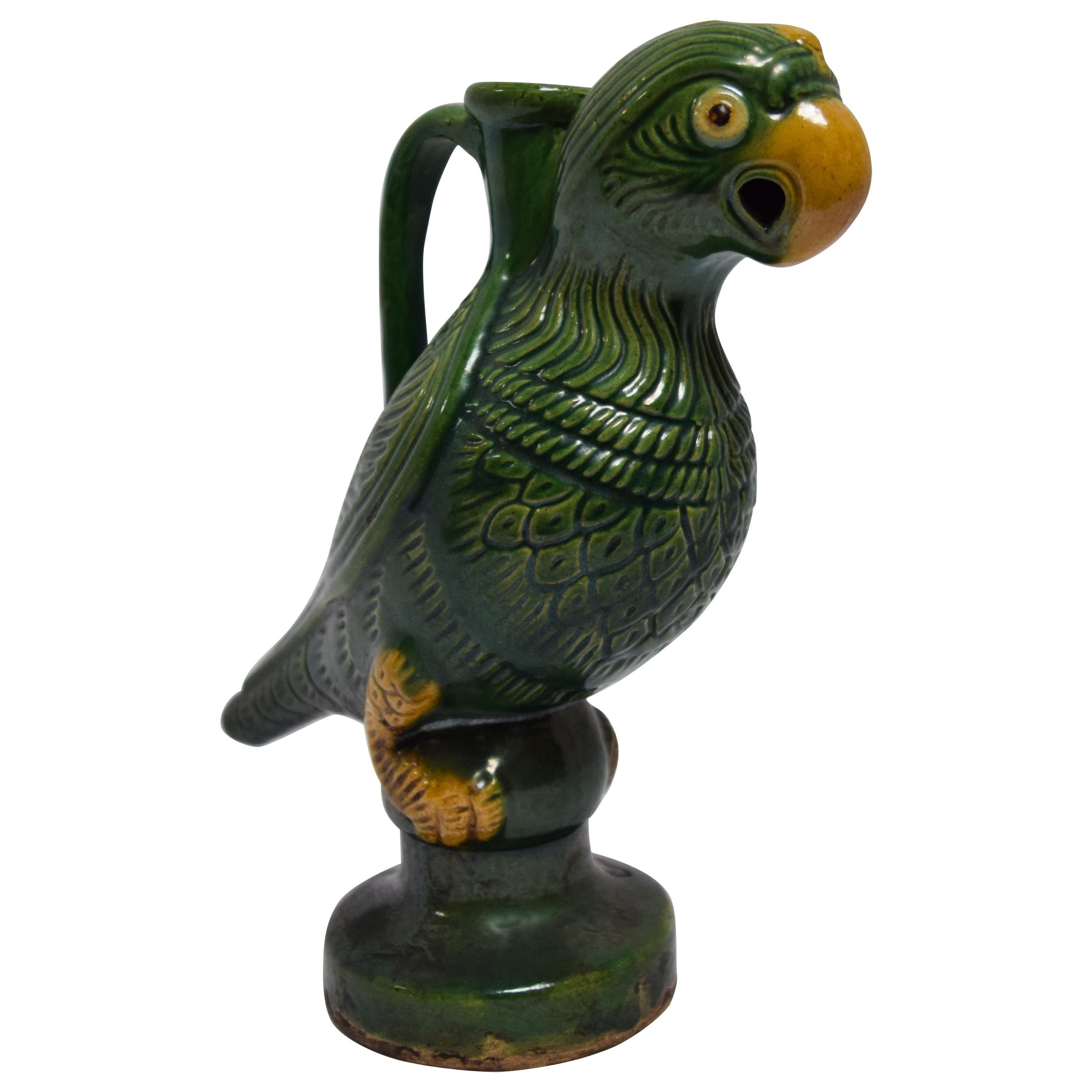 Vintage Chinese Parrot Candle Holder